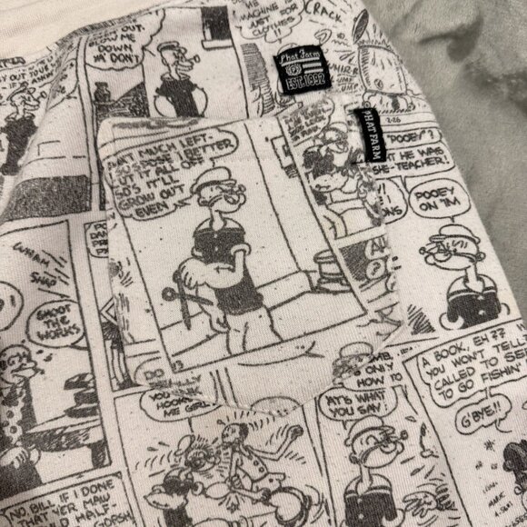 Vintage Phat Farm “GOAT” Popeye Comic Strip Sweatpants Size L - Picture 7 of 8